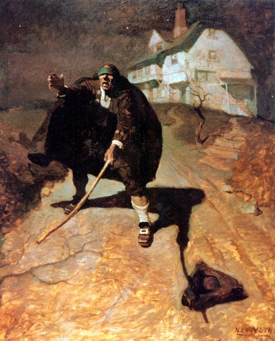 Blind Pew, Illustration from Treasure Island, 1911 by Newell Convers Wyeth